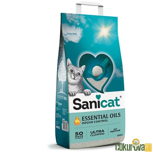 Sanicat Essential Oils Ultra Clumping Kokusuz Kedi Kumu 10 Kg
