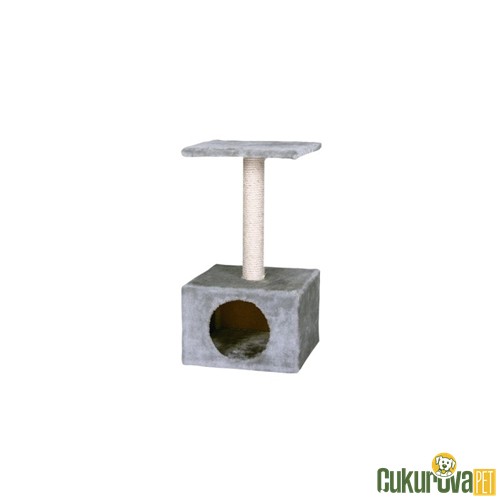 Karlie Ametist Katlı Tırmalamalı Kedi Evi Gri - 30 x 30 x 55 Cm