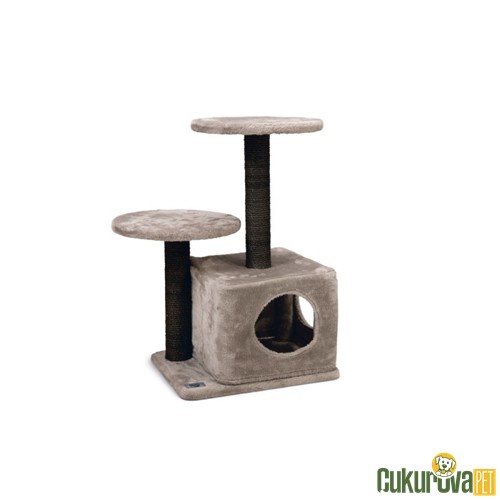 Karlie Katlı Kedi Evi Ve Tırmalama Tahtası Gri 45 x 35 x 70 Cm