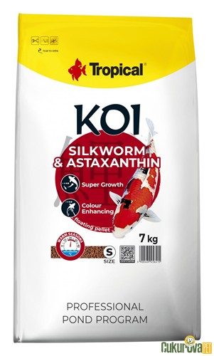 Tropical Koi Silkworm & Astaxanthin Pellet Size S 7 Kg