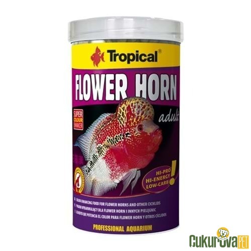 Tropical Flowerhorn Adult Granül Yem 1000 Ml - 380 Gr