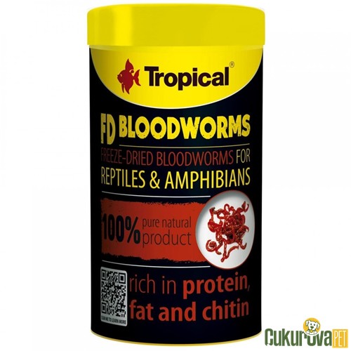Tropical FD Blood Worms Kurutuşmuş Yem 100 Ml - 7 Gr