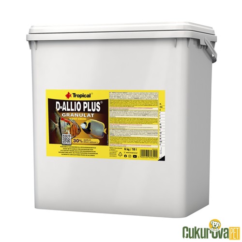 Tropical D-Allio Plus Granulat Granül Yem 10 L -  6 Kg