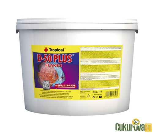 Tropical D-50 Plus Flakes Pul Yem 11 L - 2 Kg