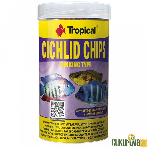 Tropical Cichlid Chips Granül Yem 250 Ml - 130 Gr