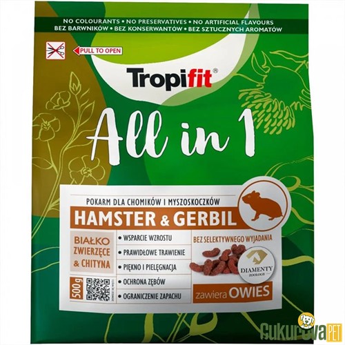 Tropifit All In 1 Hamster & Gerbil Yemi 500 Gr