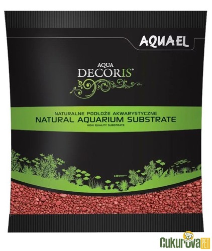 Aquael Gravel Decoris Akvaryum Kumu Kırmızı - 1 Kg