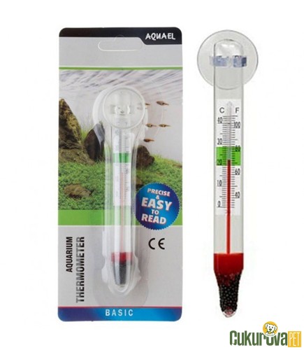 Aquael Akvaryum Cam Termometre Şeffaf