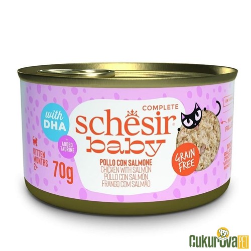 Schesir Complete Baby Tavuklu ve Somonlu Yavru Kedi Yaş Maması 70 Gr