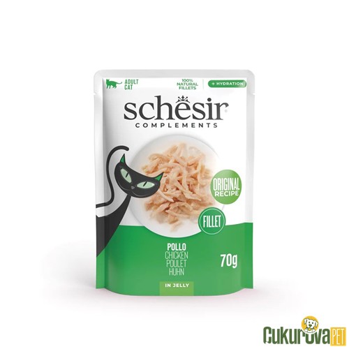 Schesir Jelly Tavuk Filetolu Yetişkin Kedi Yaş Maması 70 Gr