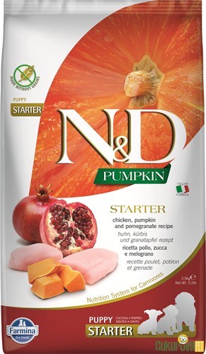 N&D Pumpkin Puppy Starter Tavuklu Narlı Ve Balkabaklı Yavru Köpek Maması 2.5 Kg