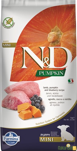 N&D Pumpkin Puppy Mini Kuzulu Balkabaklı Ve Yaban Mersinli Yavru Köpek Maması 7 Kg