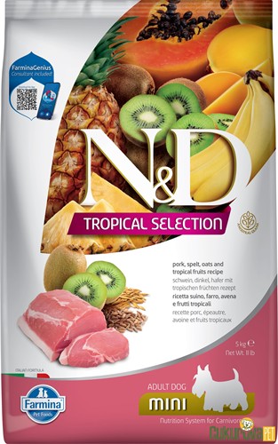 N&D Tropical Selection Domuzlu Ve Kivili Yetişkin Köpek Maması 5 Kg
