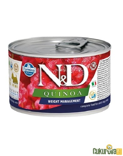 N&D Quinoa Weight Management Kuzulu Ve Kinoalı Yetişkin Köpek Yaş Maması 140 Gr