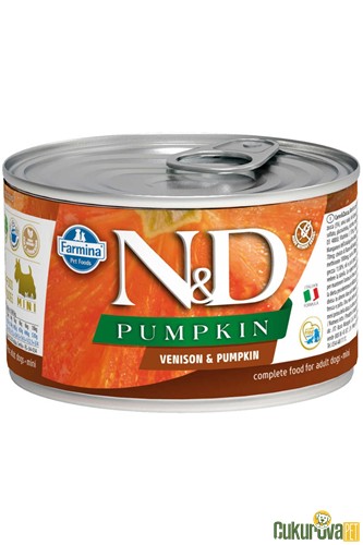 N&D Pumpkin Adult Mini Geyikli Ve Balkabaklı Yetişkin Köpek Yaş Maması 140 Gr