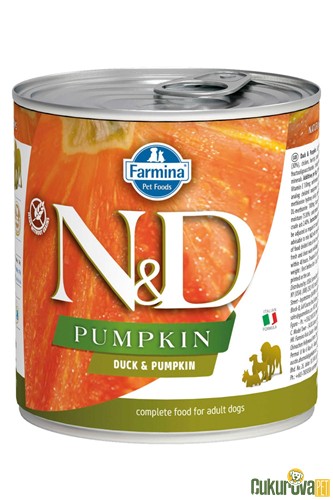 N&D Pumpkin Ördekli Ve Balkabaklı Yetişkin Köpek Yaş Maması 285 Gr