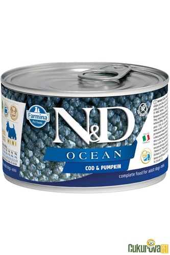 N&D Ocean Adult Mini Morina Balıklı Ve Balkabaklı Yetişkin Köpek Yaş Maması 140 Gr