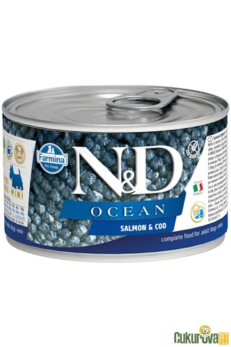 N&D Ocean Adult Mini Somonlu Ve Karidesli Yetişkin Köpek Yaş Maması 140 Gr