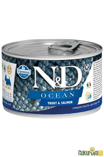 N&D Ocean Adult Mini Alabalıklı Ve Somonlu Yetişkin Köpek Yaş Maması 140 Gr