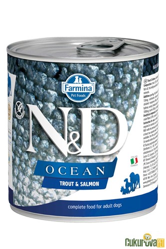 N&D Ocean Adult Alabalıklı Ve Somonlu Yetişkin Köpek Yaş Maması 285 Gr