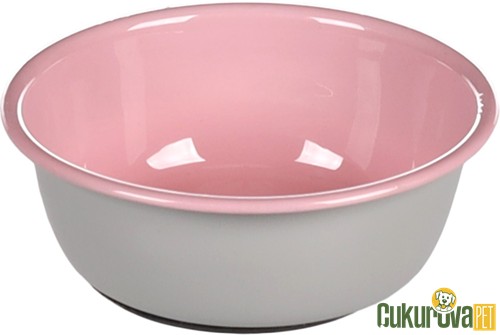 Flamingo Nell Kedi & Köpek Çelik Mama Ve Su Kabı Gri & Pembe - 250 Ml