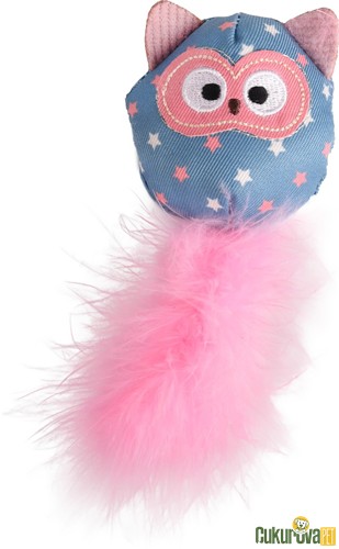 Flamingo Winny Tüylü Baykuş Peluş Kedi Oyuncağı 14 Cm