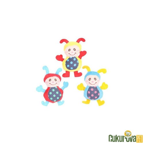 Flamingo Dıza Uğurböceği Peluş Kumaş Kedi Oyuncağı Karışık Renkli