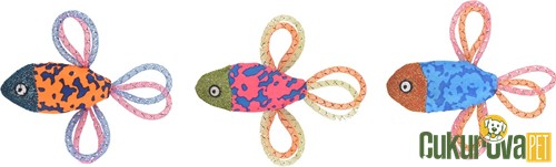 Flamingo Asli Balık Peluş Kumaş Kedi Oyuncağı Farklı Renkli - 12.5 Cm
