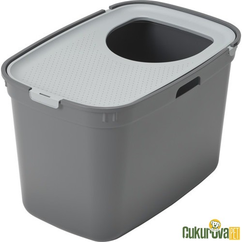 Moderna Top Cat Kapalı Kedi Tuvaleti Gri - 59 Cm
