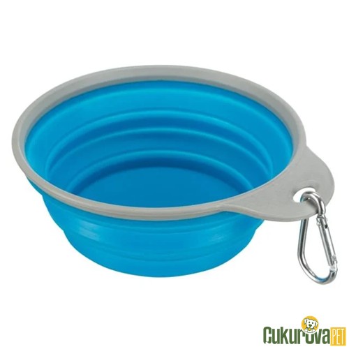 Trixie Silikon Sert Kenarlı Seyahat Kedi & Köpek Mama ve Su Kabı Karışık Renkli - 500 Ml