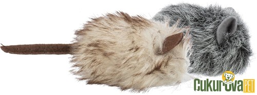 Trixie Peluş Fare Kediotlu Kedi Oyuncağı Karışık Renkli - 9 Cm