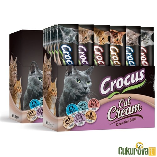 Crocus Cat Cream Multipack 6 Çeşit Kedi Ödül Kreması 60 x 15 Gr