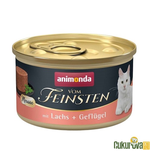Animonda Vom Feinsten Somonlu ve Kümes Hayvanlı Yetişkin Kedi Yaş Maması 85 Gr