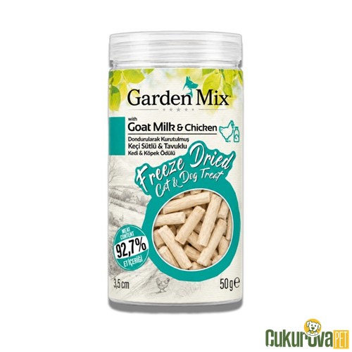 Gardenmix Freeze Dried Keçi Sütlü ve Tavuklu Kedi & Köpek Ödül Maması 50 Gr