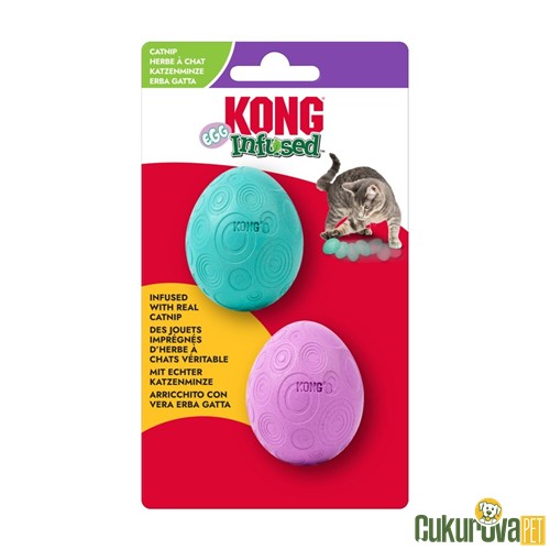 Kong Infused İnteraktif Yumurta Kedi Oyuncağı 3.8 x 3.8 x 5 Cm - 2 Adet