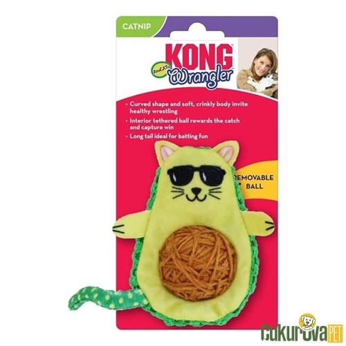 Kong Wrangler Catnipli Hışırtılı Avokado Peluş Kedi Oyuncağı 11 Cm