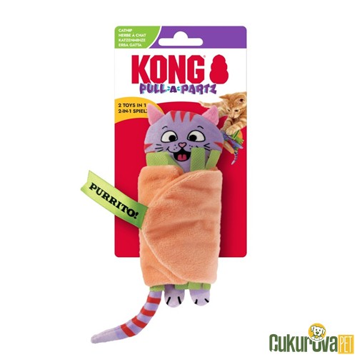 Kong Pull-A-Partz Catnipli Hışırtılı Peluş Kedi Oyuncağı 2.5 x 5.5 x 14 Cm