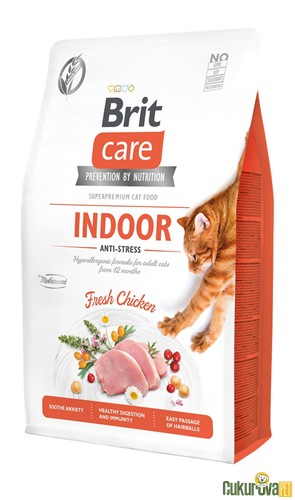 Brit Care Indoor Anti-Stress Tavuklu Yetişkin Kedi Maması 2 Kg