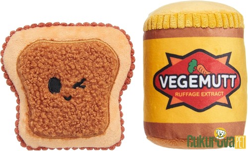 Bark Toast Sesli Peluş Reçel Ekmek Köpek Oyuncağı Xs - S