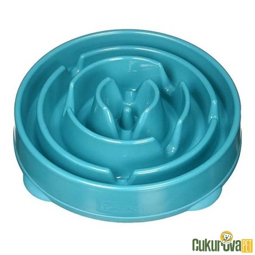 Outward Hound Fun Feeder Drop Yavaş Yeme Destekleyici Kedi & Köpek Mama Kabı L / Turkuaz