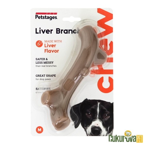 Petstages Liver Branch Ciğer Aromalı Çiğneme Çubuğu Köpek Oyuncağı M / 20 Cm