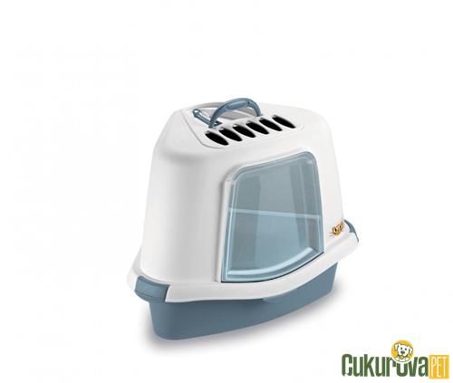 STEFANPLAST SPRINT CORNER PLUS KAPALI KEDİ TUVALETİ - MAVİ 