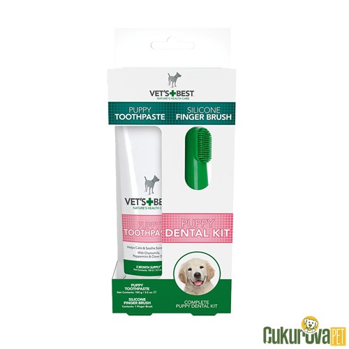 VET'S BEST PLAK VE TARTAR TEMİZLEYEN YAVRU KÖPEK AĞIZ VE DİŞ BAKIM SETİ 