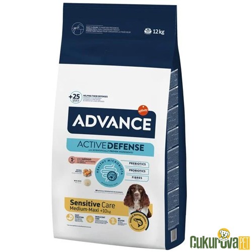 ADVANCE SOMON VE PİRİNÇLİ HASSAS YETİŞKİN KÖPEK MAMASI 12 KG 