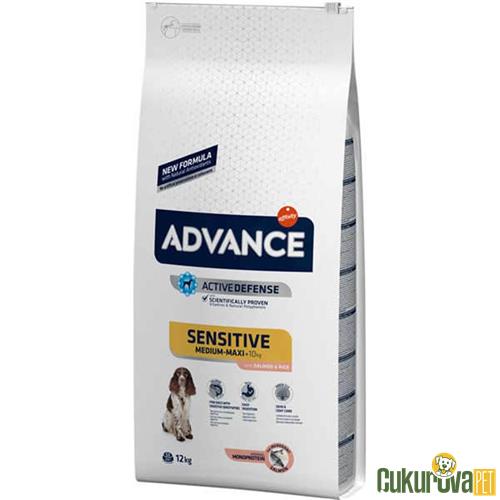 ADVANCE SOMON VE PİRİNÇLİ HASSAS YETİŞKİN KÖPEK MAMASI 12 KG 