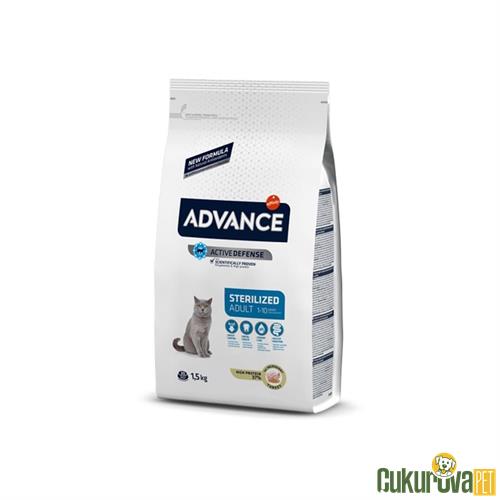 ADVANCE HİNDİLİ KISIRLAŞTIRILMIŞ KEDİ MAMASI 1.5 KG 