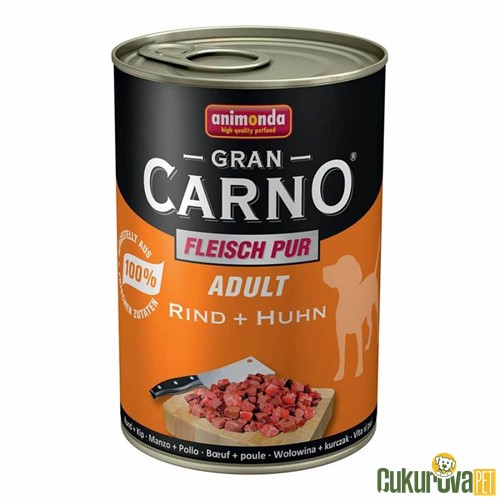 ANIMONDA GRAN CARNO SIĞIR ETLİ VE TAVUKLU YETİŞKİN KÖPEK KONSERVESİ 400 GR