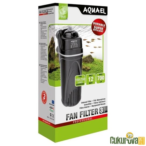 AQUAEL FAN FILTER 3 PLUS İÇ FİLTRE 12 W - 700 L / H