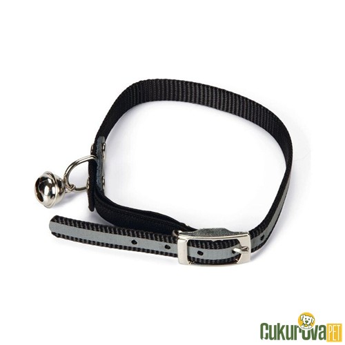BEEZTEES KEDİ BOYUN TASMASI REFLEKTÖRLÜ SİYAH 31 CM