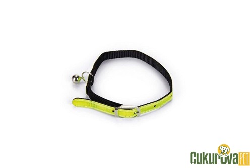BEEZTEES KEDİ BOYUN TASMASI REFLEKTÖRLÜ SARI 29 CM 
